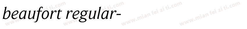 beaufort regular字体转换